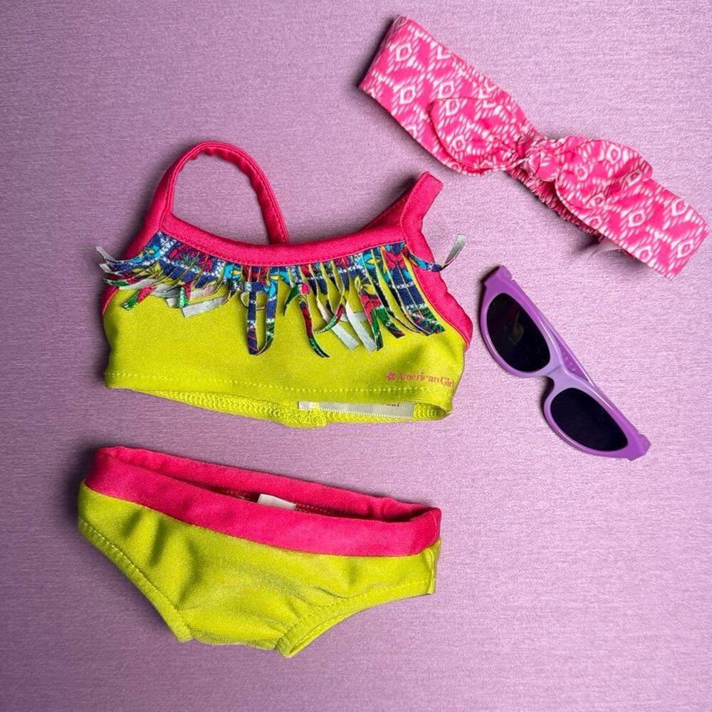 American Girl Lea Clark Mix & Match Swim Outfit Bikini Headband